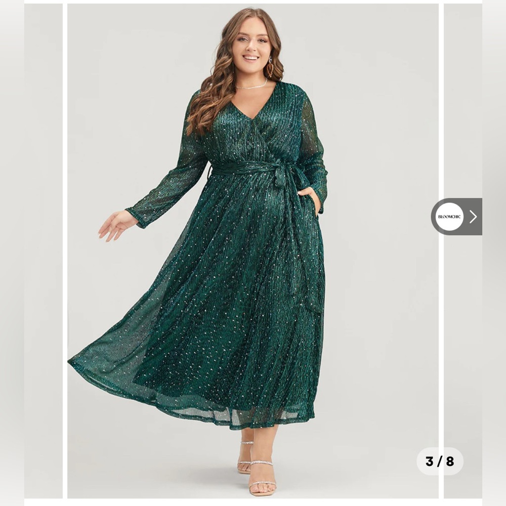Bloomchic green sequin dress